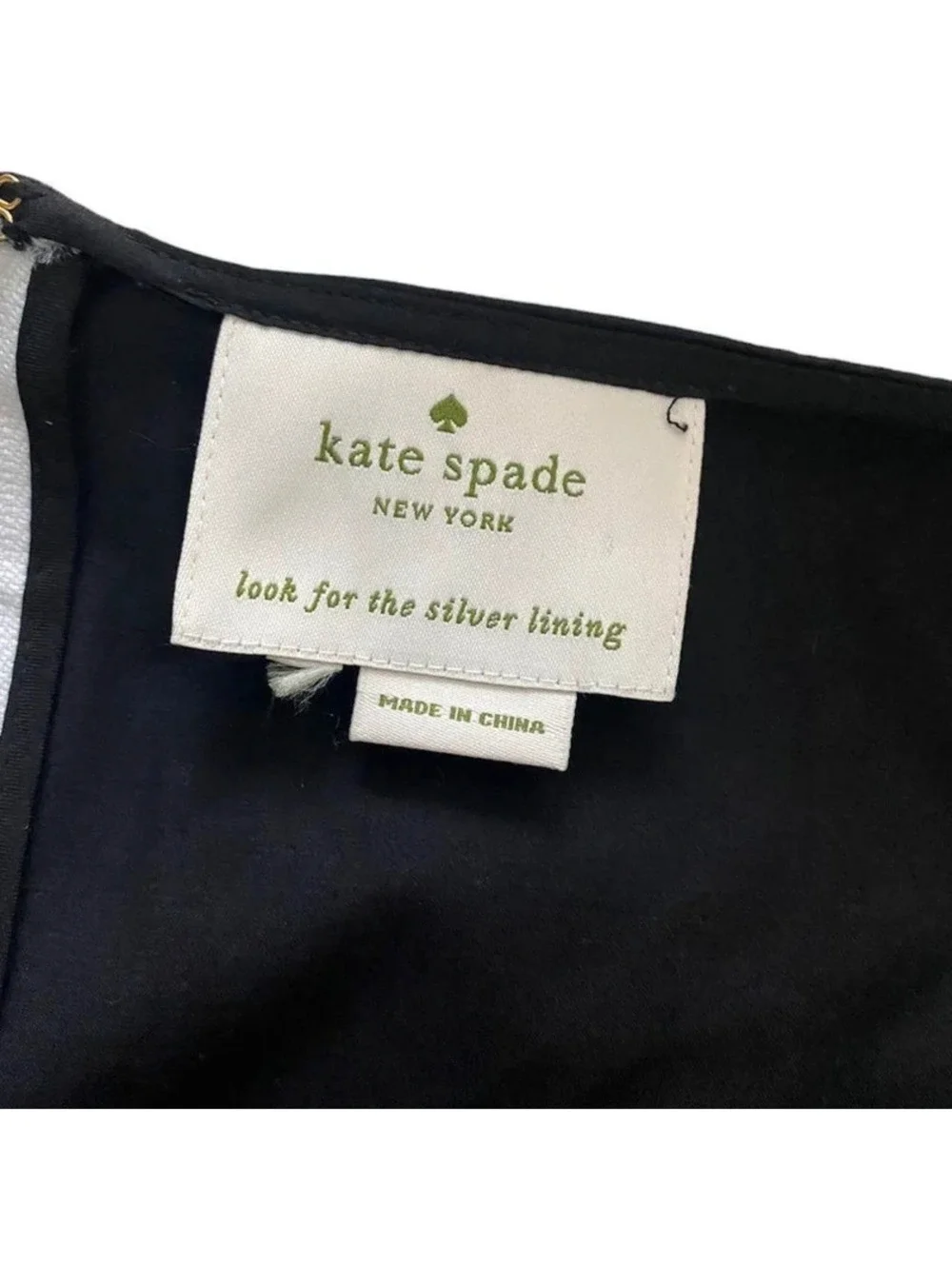 Kate Spade New York Black White Colorblock A-Line Dress L Sleeveless Cotton
